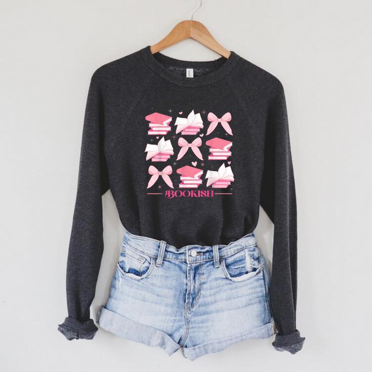 Bookish Reading Smut Smutty Spicy Booktok Book Lover Raglan Sleeve Sweatshirt