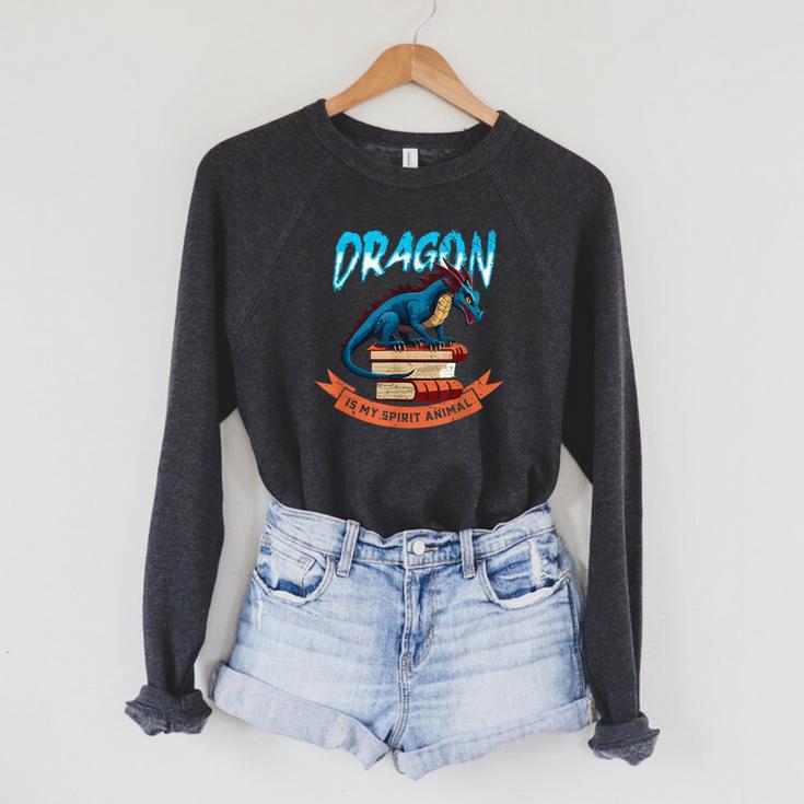 Booknerd Easily Distracted By Dragons And Books Dragon Lover Raglan Sleeve Sweatshirt