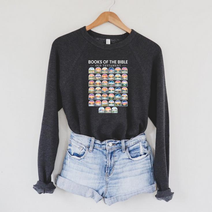 Books Of The Bible Old Testament Christian Bible Reader Raglan Sleeve Sweatshirt