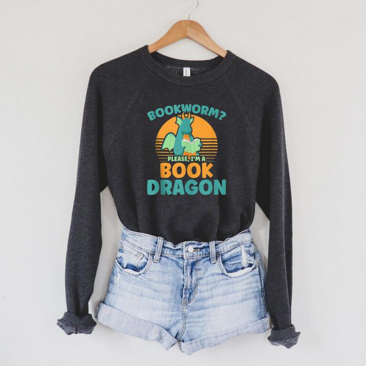 Bookworm Kids Dragon Lover Book Reader Fun Raglan Sleeve Sweatshirt Bookworm Kids Dragon Lover Book Reader Fun Raglan Sleeve Sweatshirt