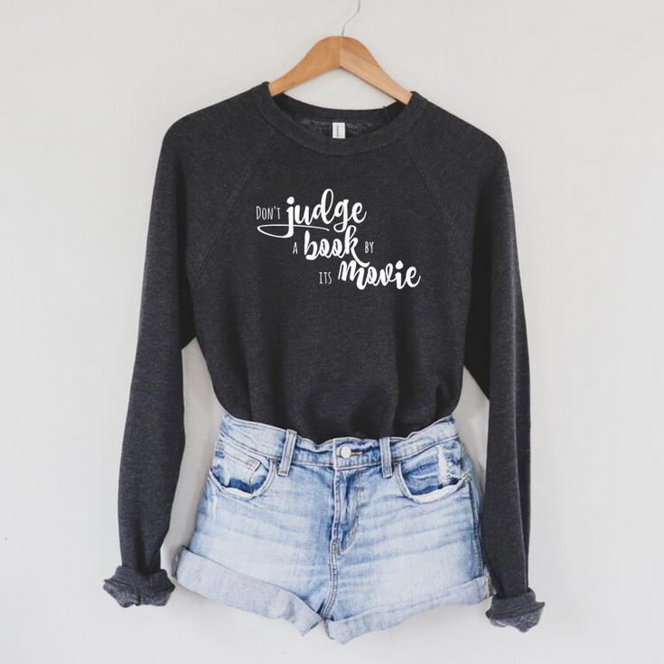 Bookworm Shirt For Book Lover Don't Judge a Book Raglan Sleeve Sweatshirt