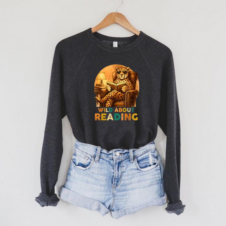 Boys Animal Wild About Reading Cheetah Book Raglan Sleeve Sweatshirt
