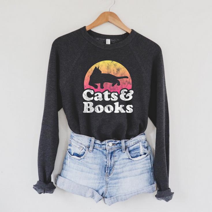 Cats And Books Or Women's Cat And Book Raglan Sleeve Sweatshirt Cats And Books Or Women's Cat And Book Raglan Sleeve Sweatshirt