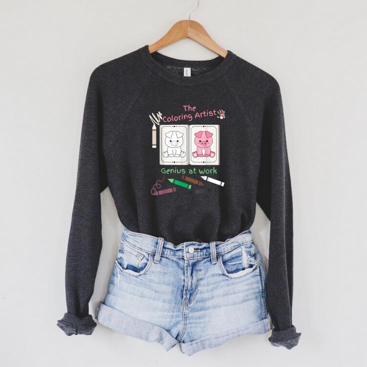 Coloring Book For Kids Ages 3 To 5 Color Inside The Lines Raglan Sleeve Sweatshirt