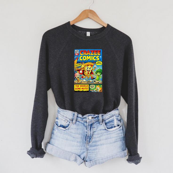 Comic Reader Comic Book Merch Vintage Reading Comic Books Raglan Sleeve Sweatshirt