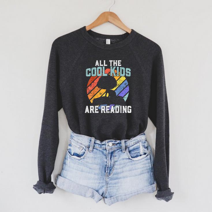 All The Cool Kids Are Reading For a Book Lovers Raglan Sleeve Sweatshirt