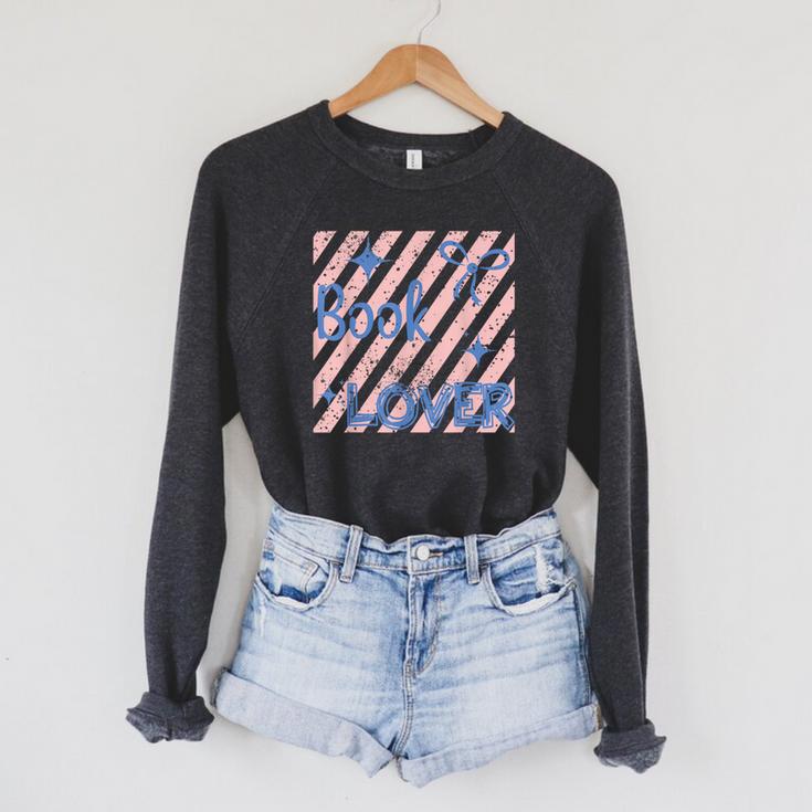 Coquette Bow Book Reading Book Lover Bookish Readers Book Raglan Sleeve Sweatshirt