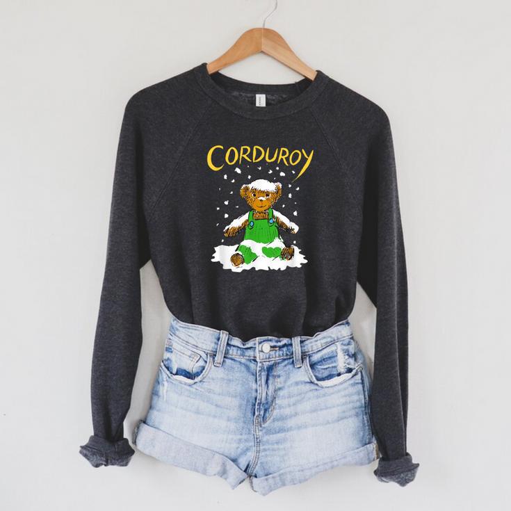 Corduroy Teddy Bear In The Snow Christmas Children's Book Raglan Sleeve Sweatshirt