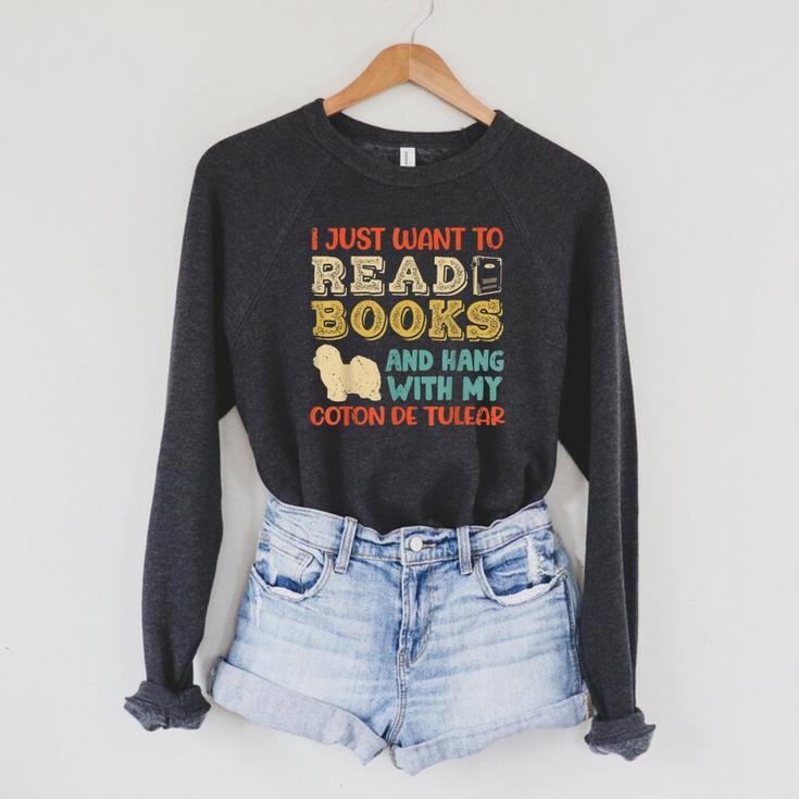 Coton De Tulear Mama Ich Will Nur Lesen Books Hanging Dog Raglan Sleeve Sweatshirt