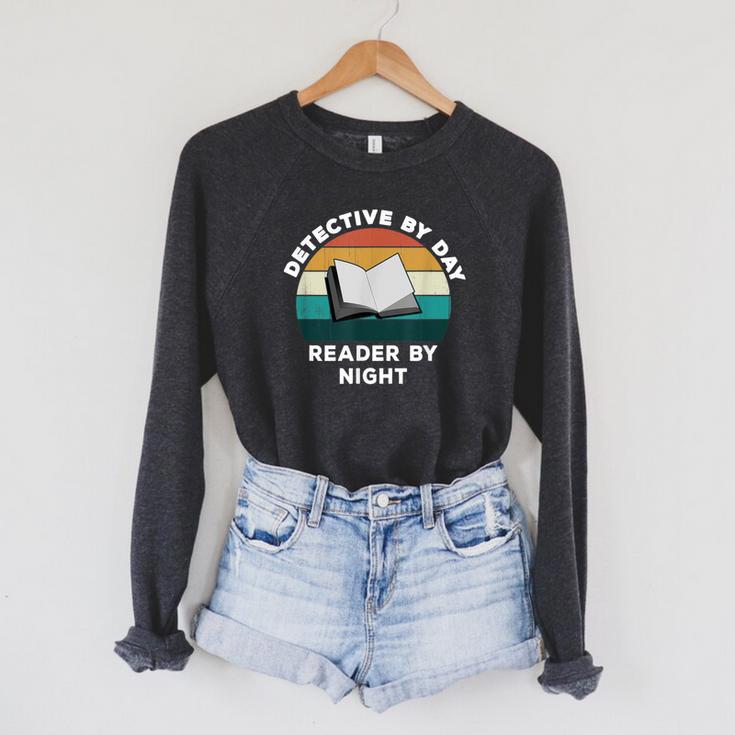 Detective By Day Reader By Night Cool Crime Book Lover Raglan Sleeve Sweatshirt Detective By Day Reader By Night Cool Crime Book Lover Raglan Sleeve Sweatshirt