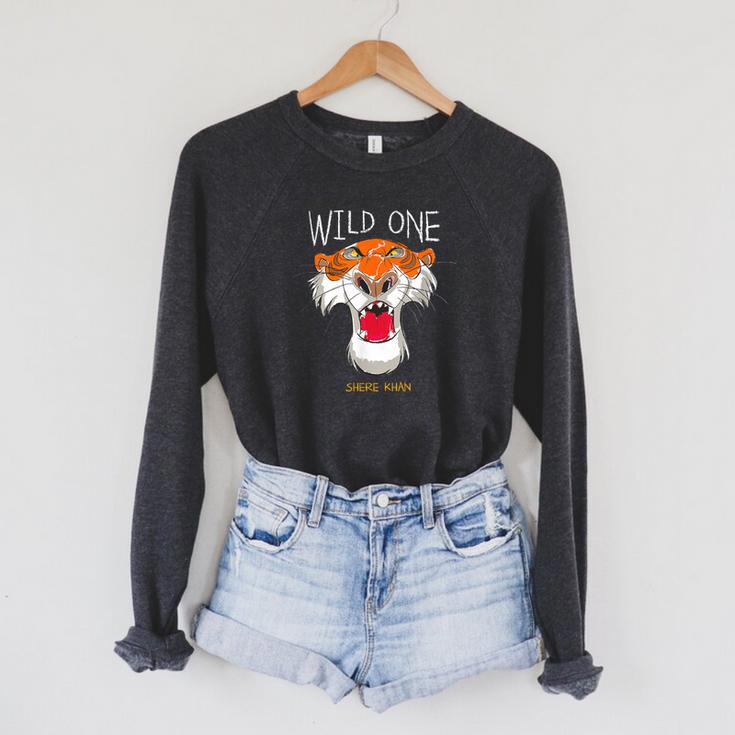 Disney The Jungle Book Shere Khan Wild One Big Face Poster Raglan Sleeve Sweatshirt