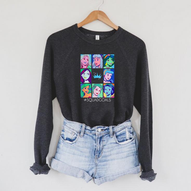 Disney Princess Comic Book Artwork SquadGoals Raglan Sleeve Sweatshirt