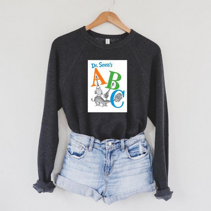 Dr Seuss ABC Book Cover Premium Tri-Blend Raglan Sleeve Sweatshirt