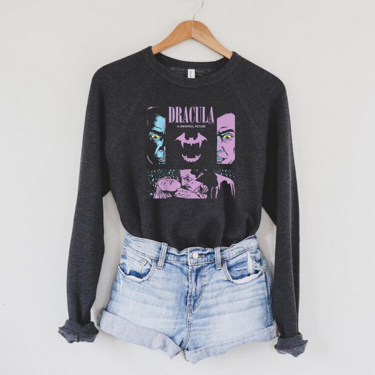Dracula Comic Book Officially Licensed Raglan Sleeve Sweatshirt Dracula Comic Book Officially Licensed Raglan Sleeve Sweatshirt