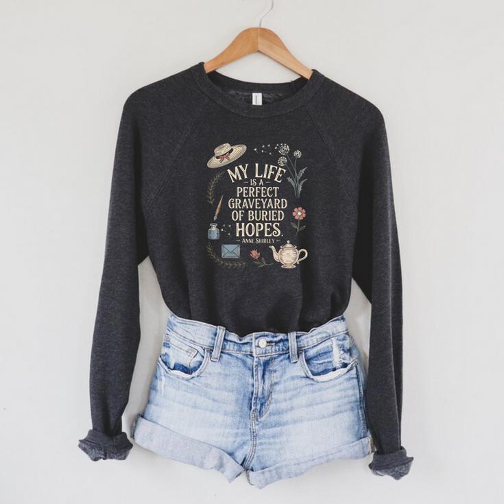 Dramatic Book Lover Quote Raglan Sleeve Sweatshirt