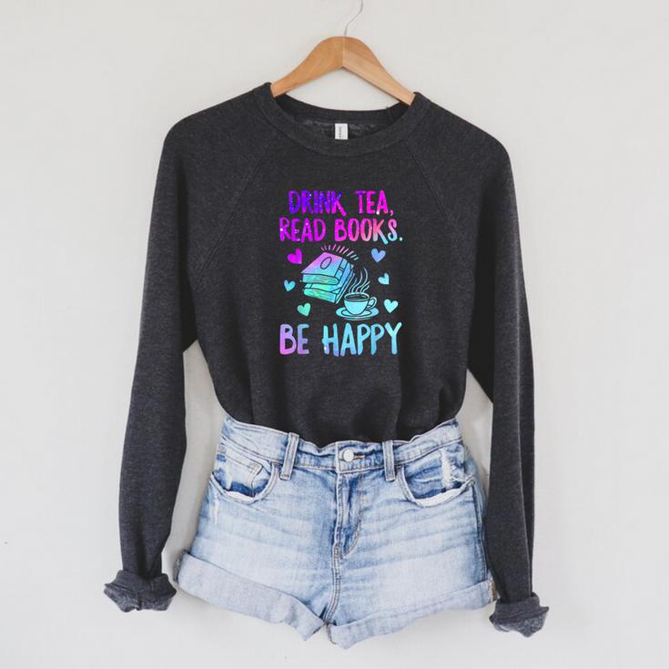 Drink Tea Read Books Be Happy Tea Lover Bookworm Librarian Raglan Sleeve Sweatshirt Drink Tea Read Books Be Happy Tea Lover Bookworm Librarian Raglan Sleeve Sweatshirt