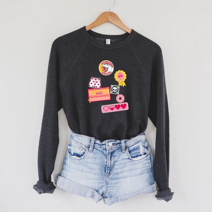 Dungeon Crawler Carl Colorful Sticker Collage LitRPG Book Premium Tri-Blend Raglan Sleeve Sweatshirt