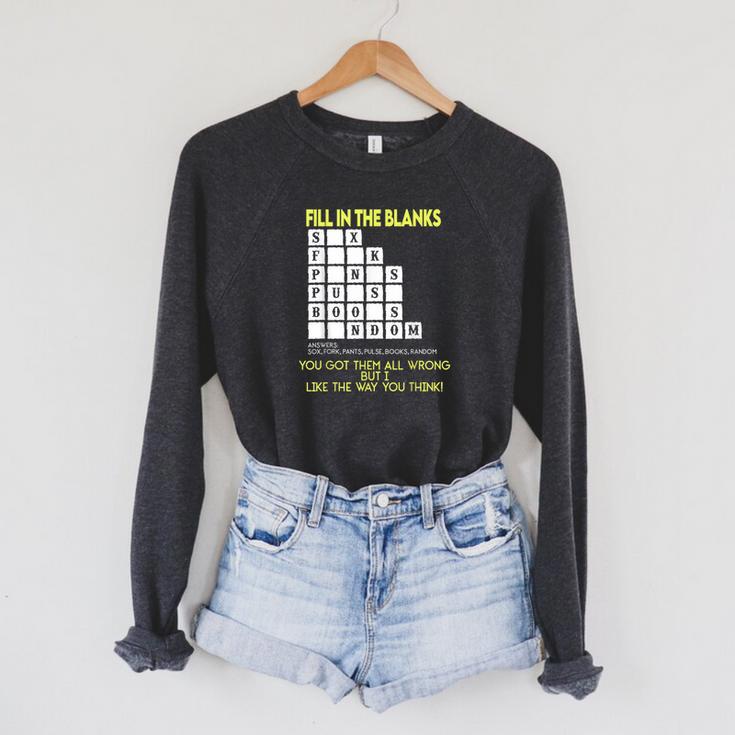 Fill In The Blanks Answers Sox Fork Pants Pulse Books Random Raglan Sleeve Sweatshirt