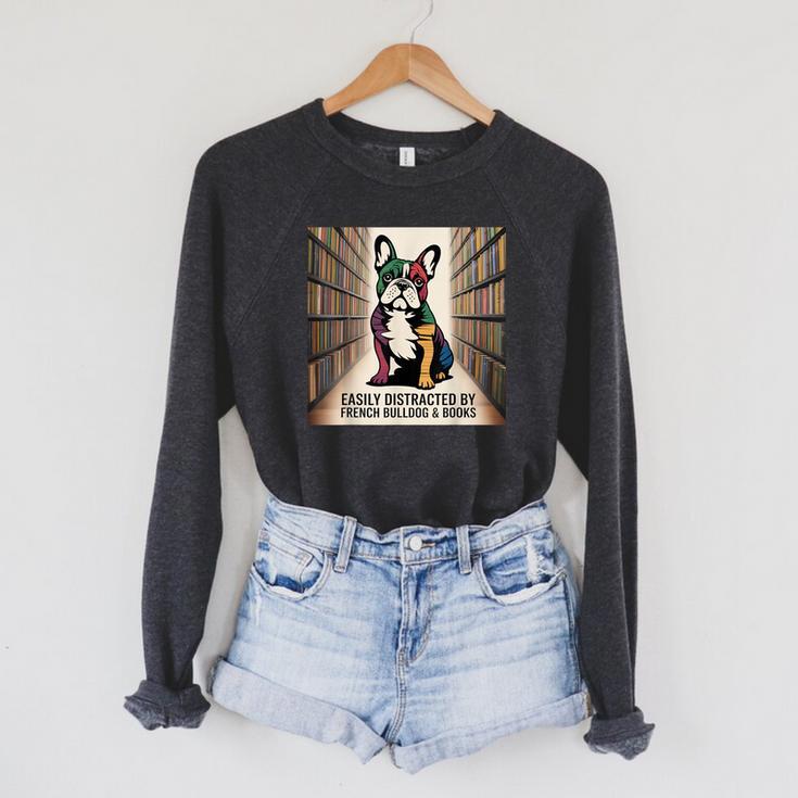 French Bulldog Dog Books Nerds Book Readers French Bulldog Raglan Sleeve Sweatshirt French Bulldog Dog Books Nerds Book Readers French Bulldog Raglan Sleeve Sweatshirt