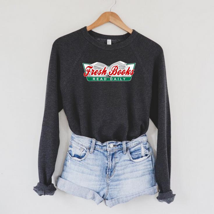 Fresh Books Read Daily Saying Reading And Book Raglan Sleeve Sweatshirt Fresh Books Read Daily Saying Reading And Book Raglan Sleeve Sweatshirt