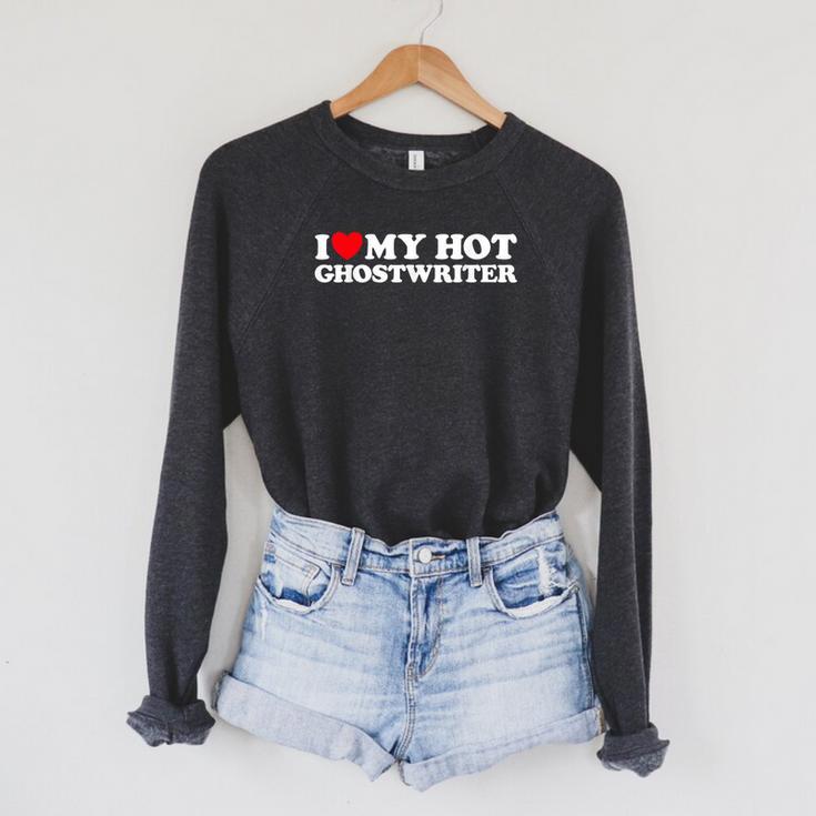 Ghost Writer Heart Cute Book Co Author Dating Fan Raglan Sleeve Sweatshirt