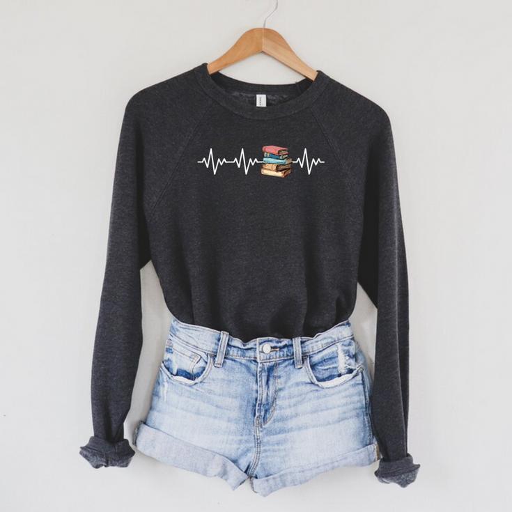 Heartbeat Book Raglan Sleeve Sweatshirt