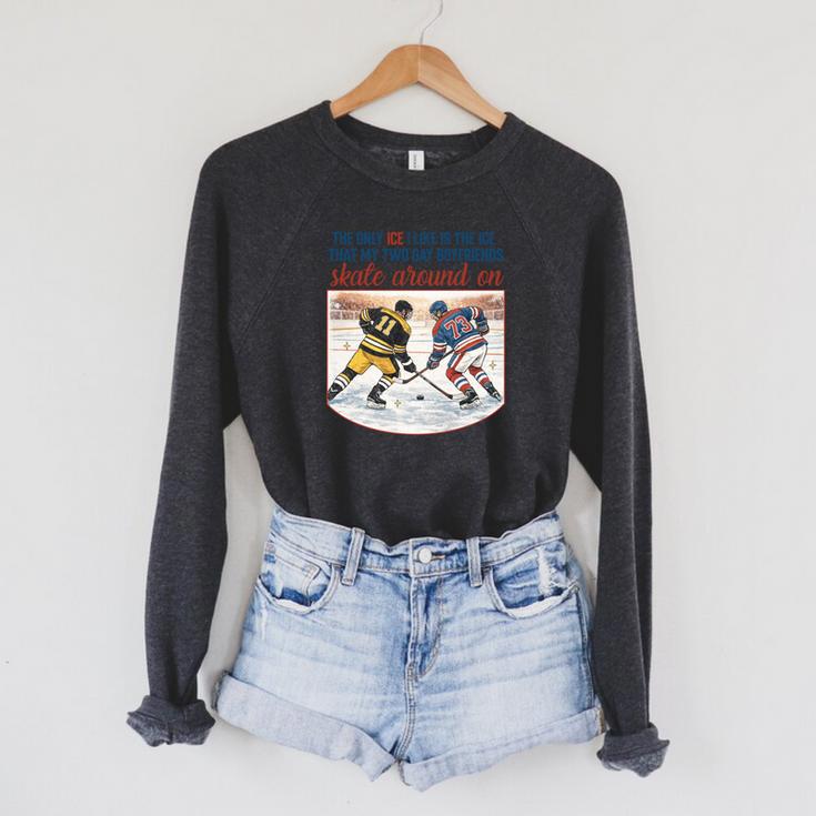 Ice Hockey Romance Reader Book Lover Reading Smut Smutty Raglan Sleeve Sweatshirt