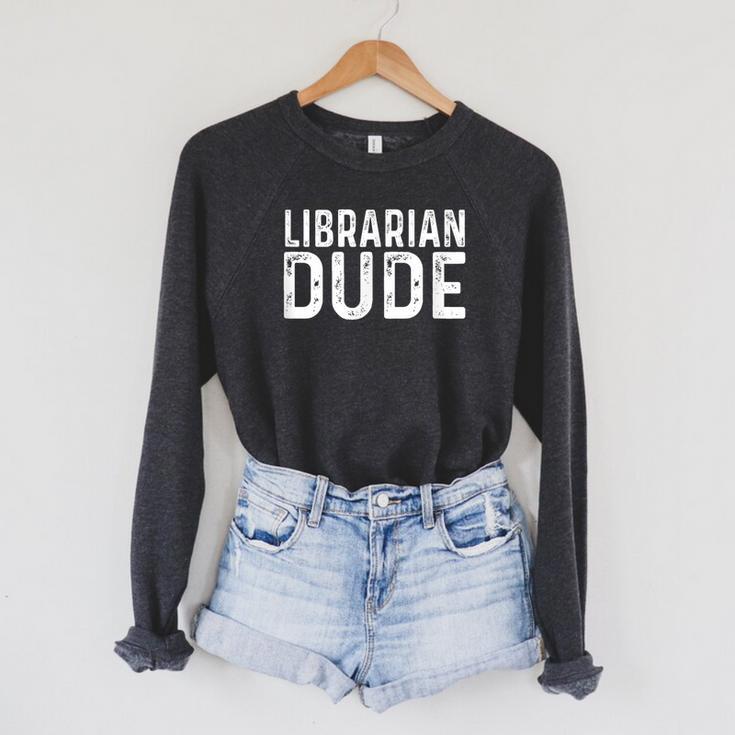 Librarian Dude Library Book Books Read Reading Raglan Sleeve Sweatshirt