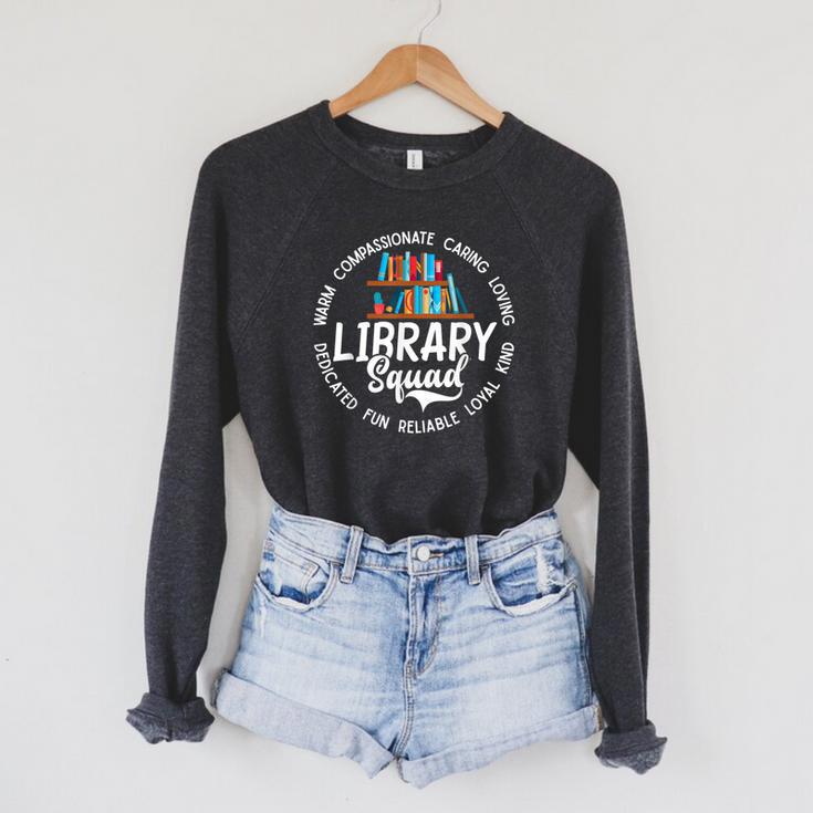 Library Squad School Librarian Books Lover Books Collectors Raglan Sleeve Sweatshirt