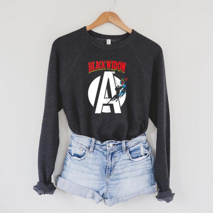 Marvel Avengers Retro Widow Comic Book Raglan Sleeve Sweatshirt