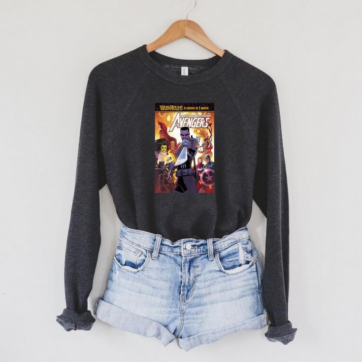 Marvel Comixology Avengers War Of Vampires Comic Book Cover Raglan Sleeve Sweatshirt Marvel Comixology Avengers War Of Vampires Comic Book Cover Raglan Sleeve Sweatshirt
