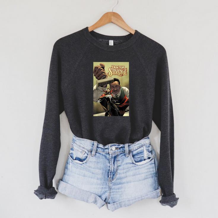 Marvel Comixology Doctor Strange Rejected Comic Book Cover Raglan Sleeve Sweatshirt Marvel Comixology Doctor Strange Rejected Comic Book Cover Raglan Sleeve Sweatshirt