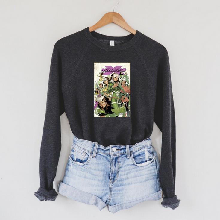 Marvel Comixology Mr & Mrs X Comic Book Cover Raglan Sleeve Sweatshirt