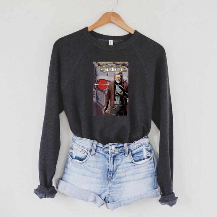 Marvel Comixology Old Man Quill Last Heist Comic Book Cover Raglan Sleeve Sweatshirt