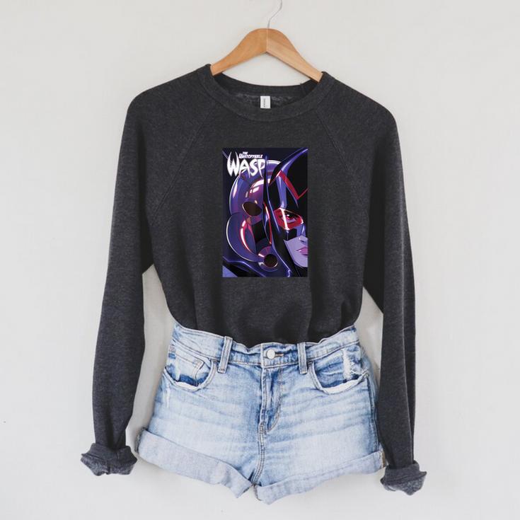 Marvel Comixology Wasp The Attack Of AIM Comic Book Cover Raglan Sleeve Sweatshirt