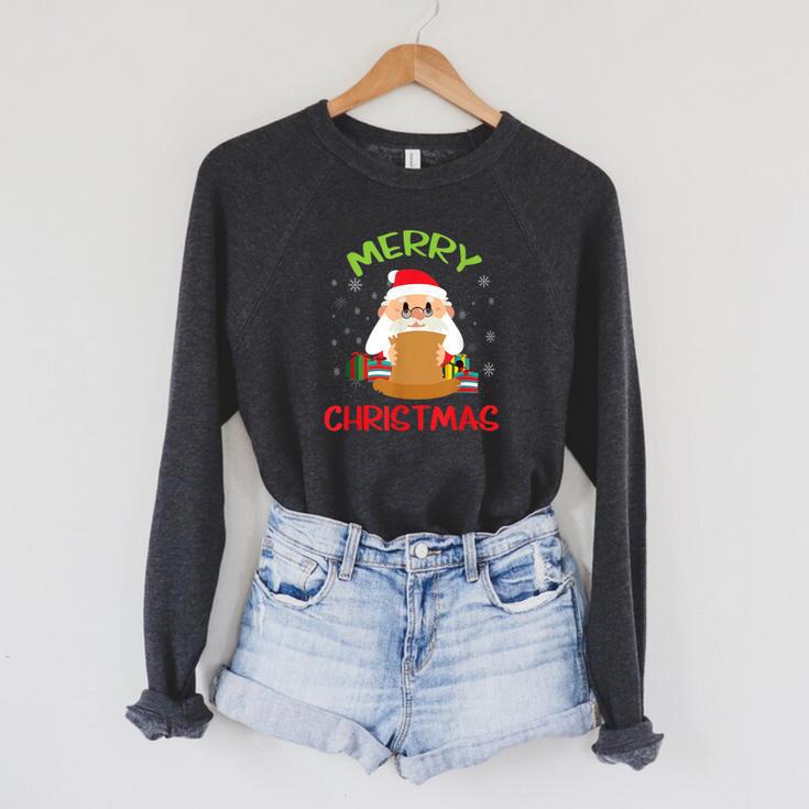 Merry Christmas Book Reading Santa Claus Xmas Book Reader Raglan Sleeve Sweatshirt Merry Christmas Book Reading Santa Claus Xmas Book Reader Raglan Sleeve Sweatshirt