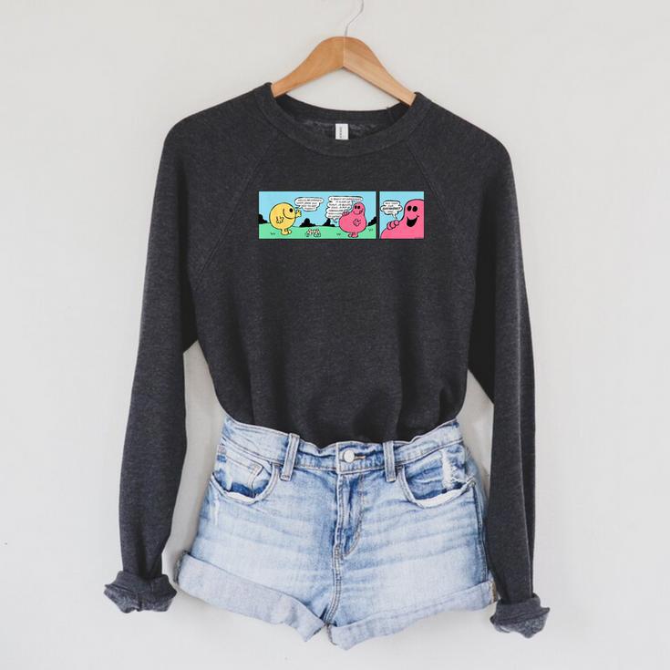 Mr Men Mr Greedy Retro Comic Book Colourful Raglan Sleeve Sweatshirt