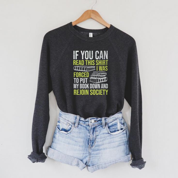 Nerd Bibliophile Book Reading Lover Bookworm Reading Raglan Sleeve Sweatshirt