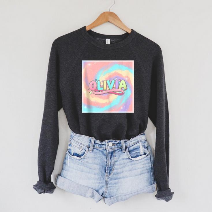 Olivia Comic Book Style Raglan Sleeve Sweatshirt