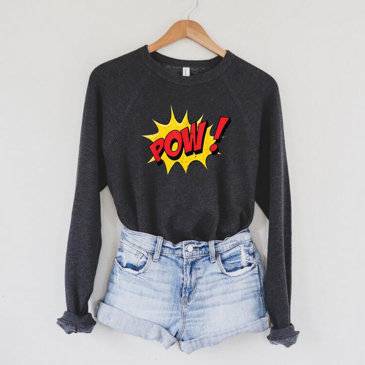 POW Comic Book Cartoon Pop Art Raglan Sleeve Sweatshirt