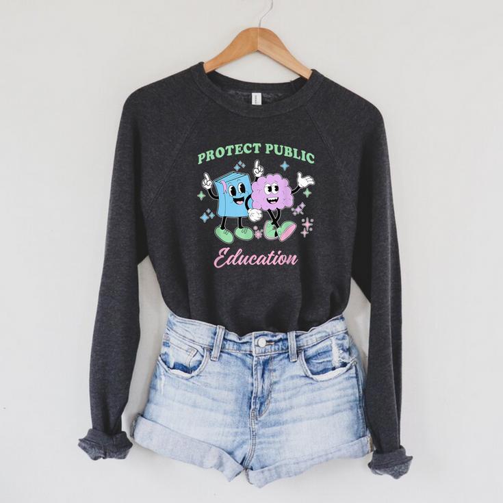 Protect Public Education Public Library Read Banned Books Raglan Sleeve Sweatshirt
