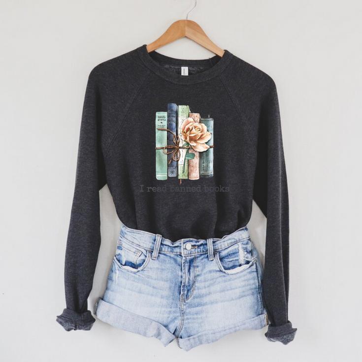 I Read Banned Books Banned Books Lovers Raglan Sleeve Sweatshirt I Read Banned Books Banned Books Lovers Raglan Sleeve Sweatshirt