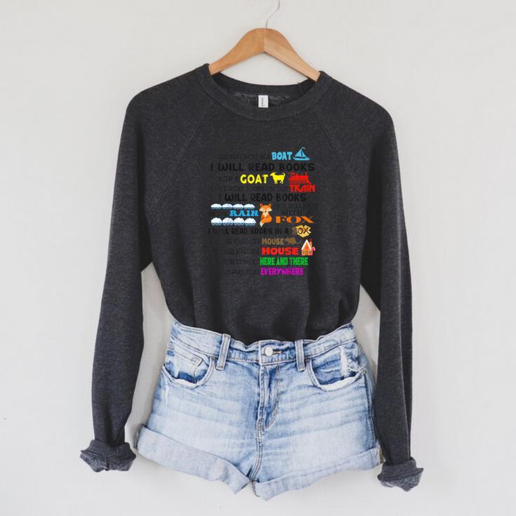 Read My Shirt Day For Kids Boy Girls i Will Read Books Raglan Sleeve Sweatshirt