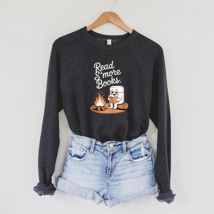 Read S'More Books Camping Outdoors Reading Campfire Smores Raglan Sleeve Sweatshirt Read S'More Books Camping Outdoors Reading Campfire Smores Raglan Sleeve Sweatshirt