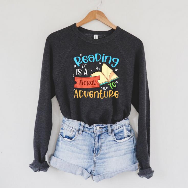 Reading Adventure Librarian Bookworm Book Lover Raglan Sleeve Sweatshirt Reading Adventure Librarian Bookworm Book Lover Raglan Sleeve Sweatshirt