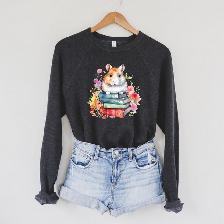 Reading Books Booklover Hamster And Watercolor Books Raglan Sleeve Sweatshirt Reading Books Booklover Hamster And Watercolor Books Raglan Sleeve Sweatshirt