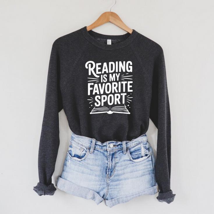 Reading Is My Favorite Sport Book Lover Raglan Sleeve Sweatshirt