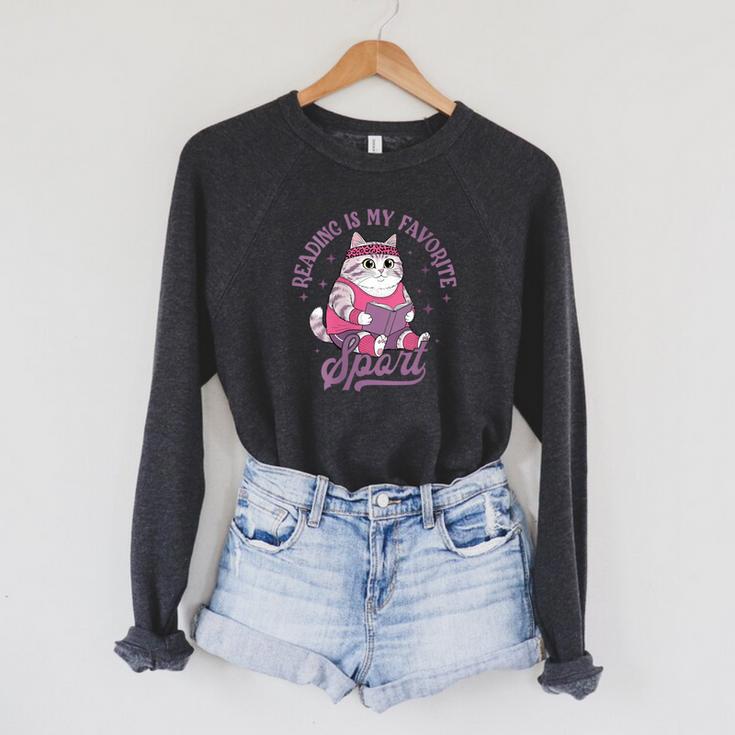 Reading Is My Favorite Sport Bookworm Cat Lover Book-Club Raglan Sleeve Sweatshirt Reading Is My Favorite Sport Bookworm Cat Lover Book-Club Raglan Sleeve Sweatshirt