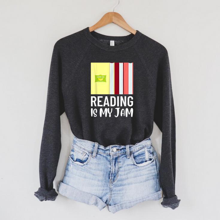 Reading Is My Jam Quote Teachers And Books Lovers For Men Women Kids Raglan Sleeve Sweatshirt Reading Is My Jam Quote Teachers And Books Lovers For Men Women Kids Raglan Sleeve Sweatshirt