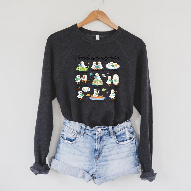Reading Is Self Care Bookworm Reading Book Lovers Raglan Sleeve Sweatshirt Reading Is Self Care Bookworm Reading Book Lovers Raglan Sleeve Sweatshirt